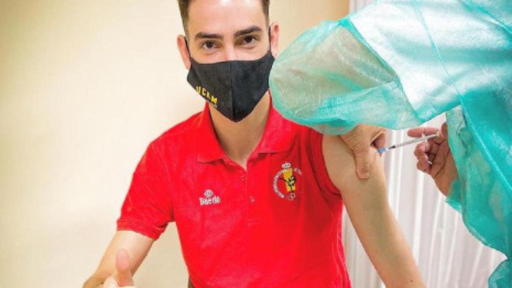 Jesús Tortosa, durante el proceso de vacunación para ir a los JJOO