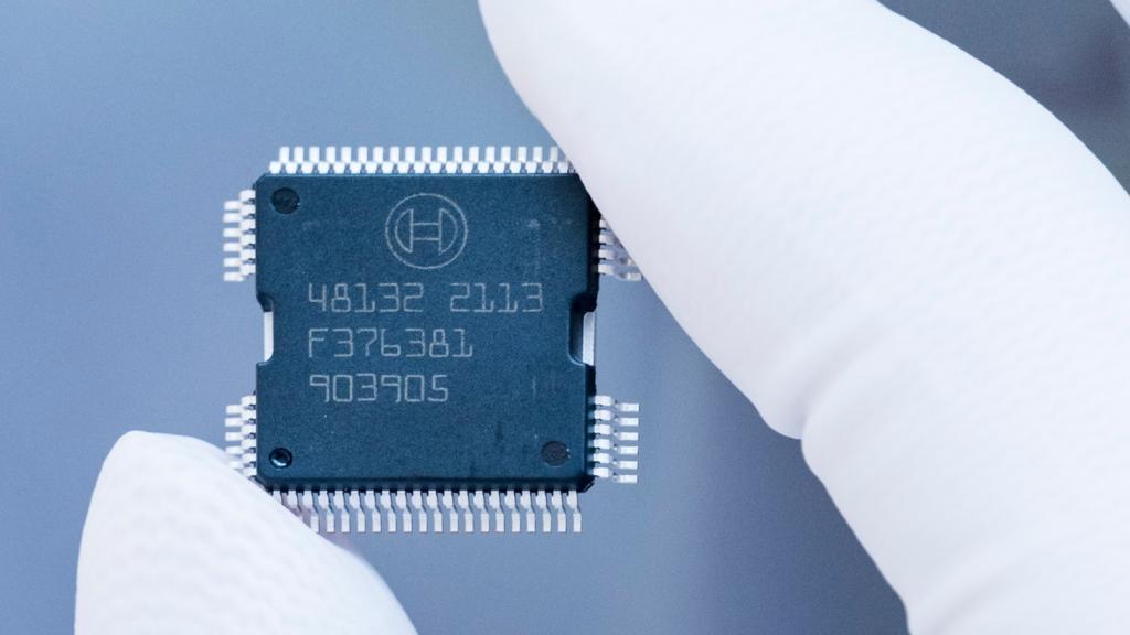 Imagen de un chip fabricado por Bosch.