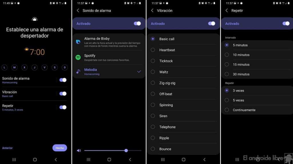 Configurar hora de acostarse Samsung