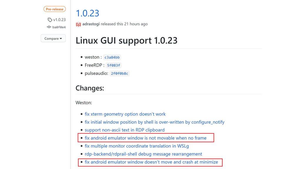 Entrada del emulador de Windows 11 para Android