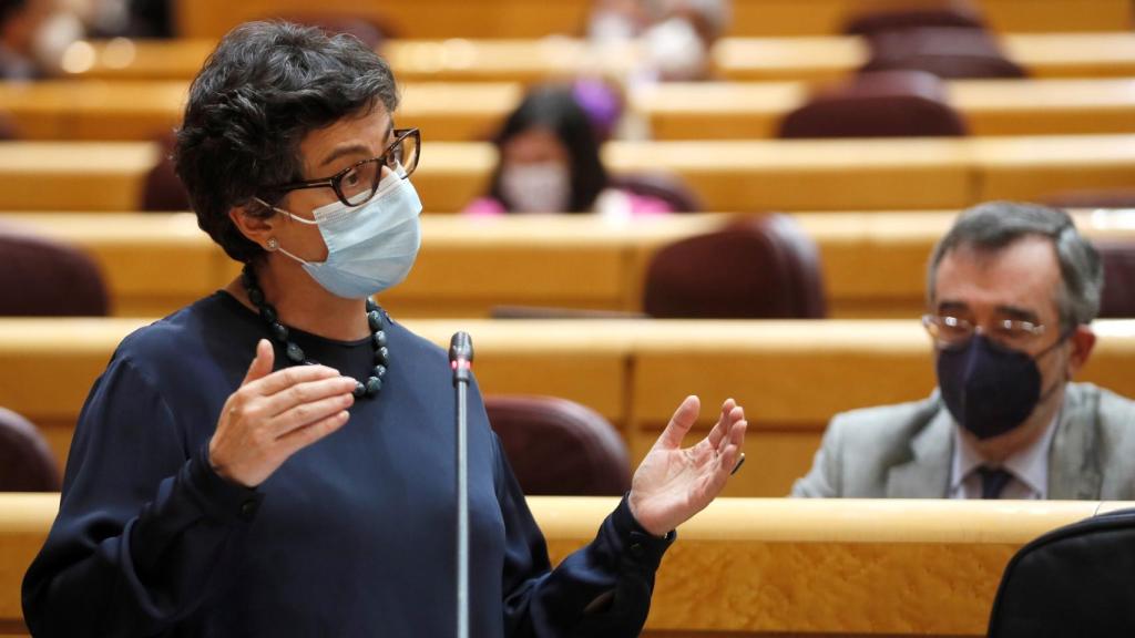 Arancha González Laya, en el pleno del Senado.