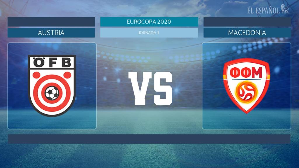 Horario internacional y dónde ver el Austria - Macedonia de la Eurocopa 2020
