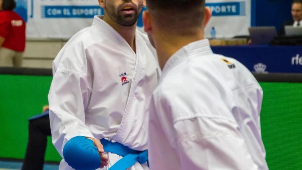 Raúl Cuerva durante un combate