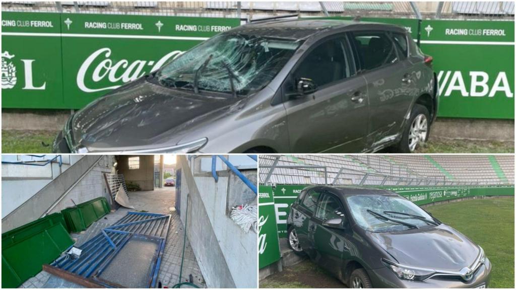 Instánteas tomadas tras el incidente en A Malata.