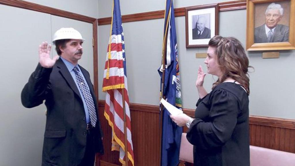 El político americano, durante la ceremonia del juramente del cargo.