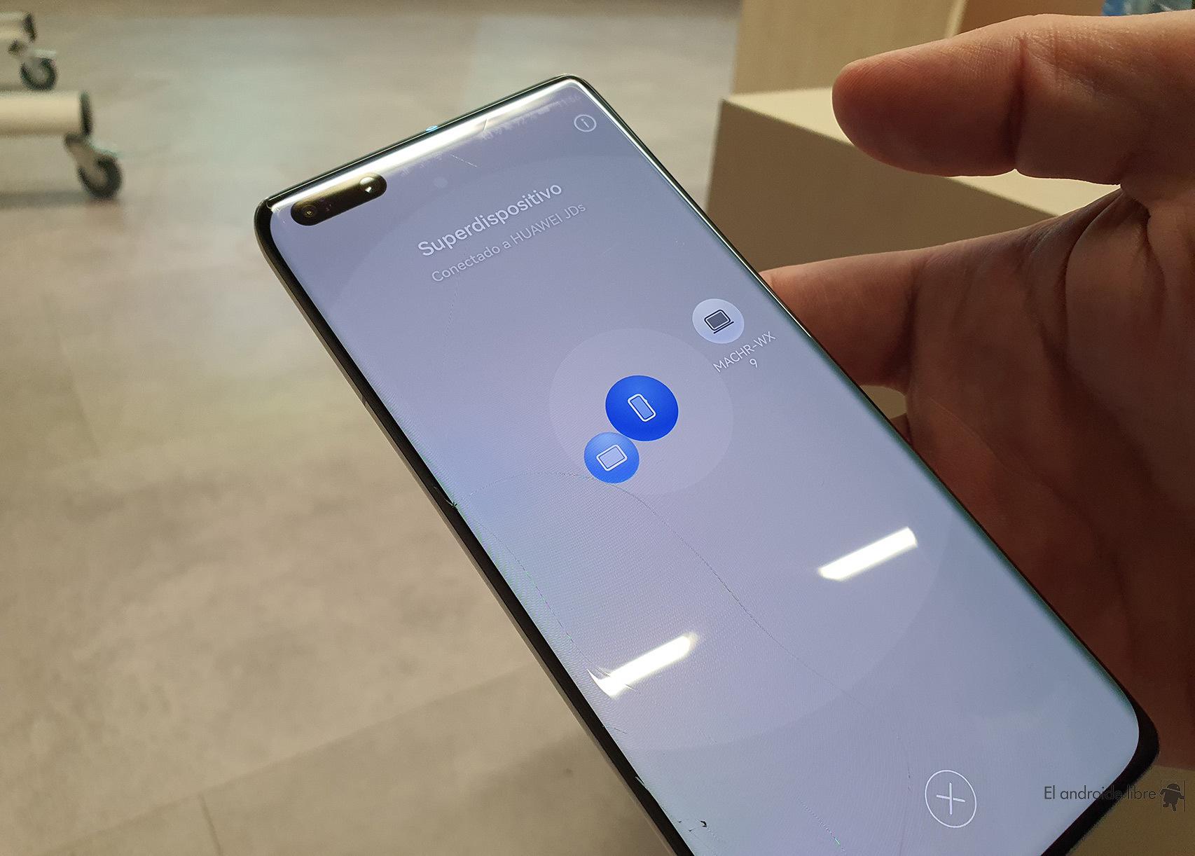 Pantalla de conexión de superdispositivo de HarmonyOS