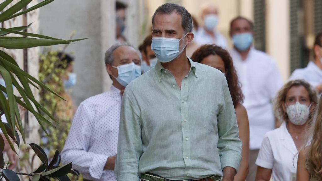 El rey durante sus vacaciones en Mallorca.