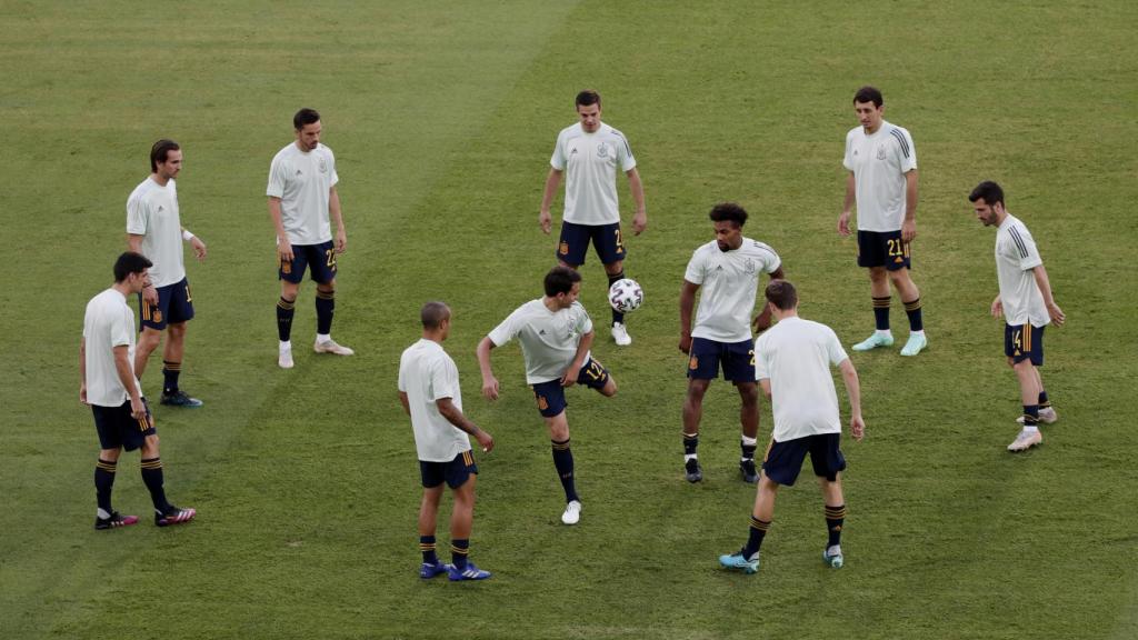 Rondo de los jugadores de la selección española