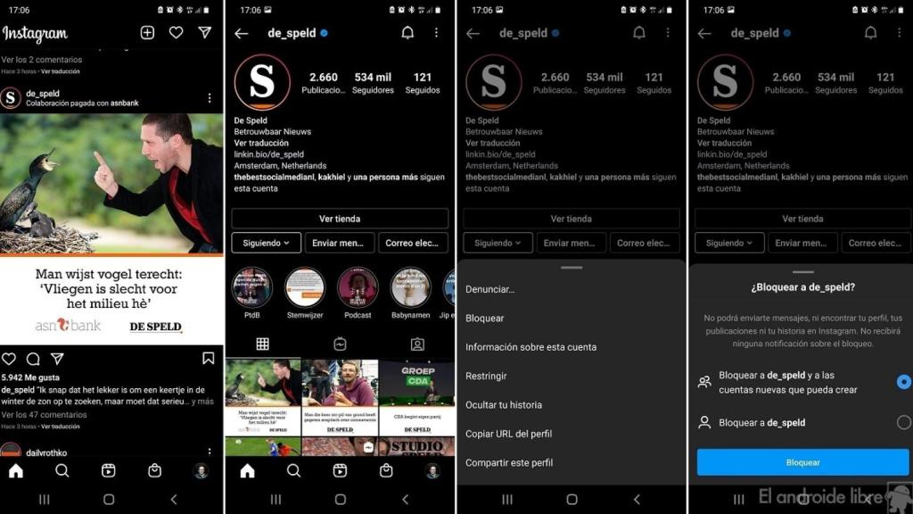 Instagram bloquear cuentas futuras