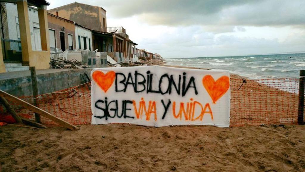 Imagen de las casas de Babilonia tras la gota fría de 2017.