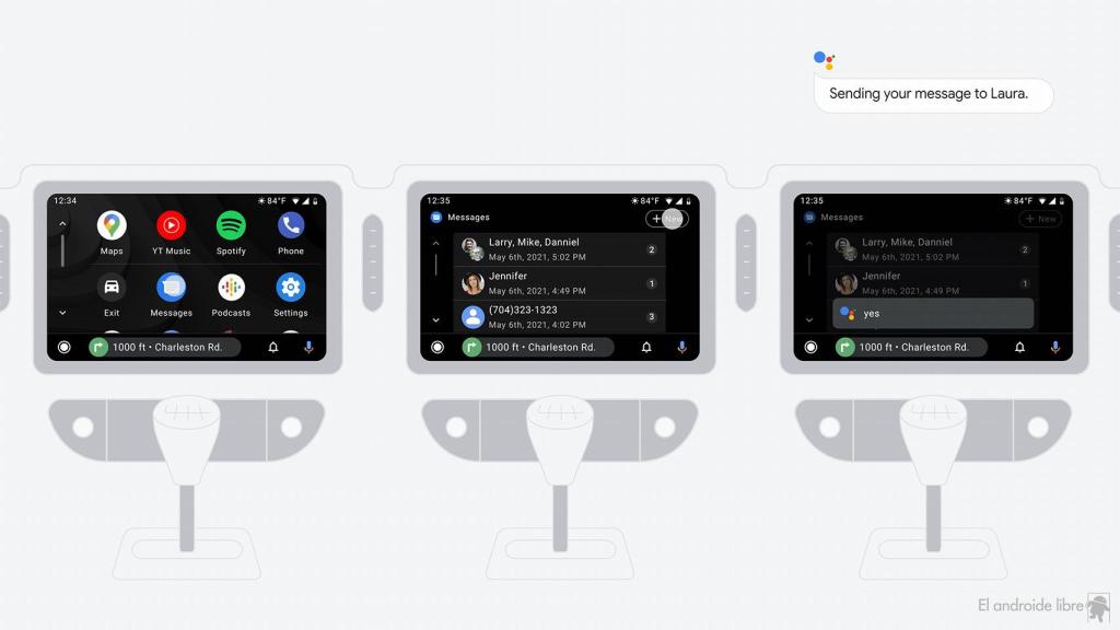 WhatsApp en inicio en Android Auto