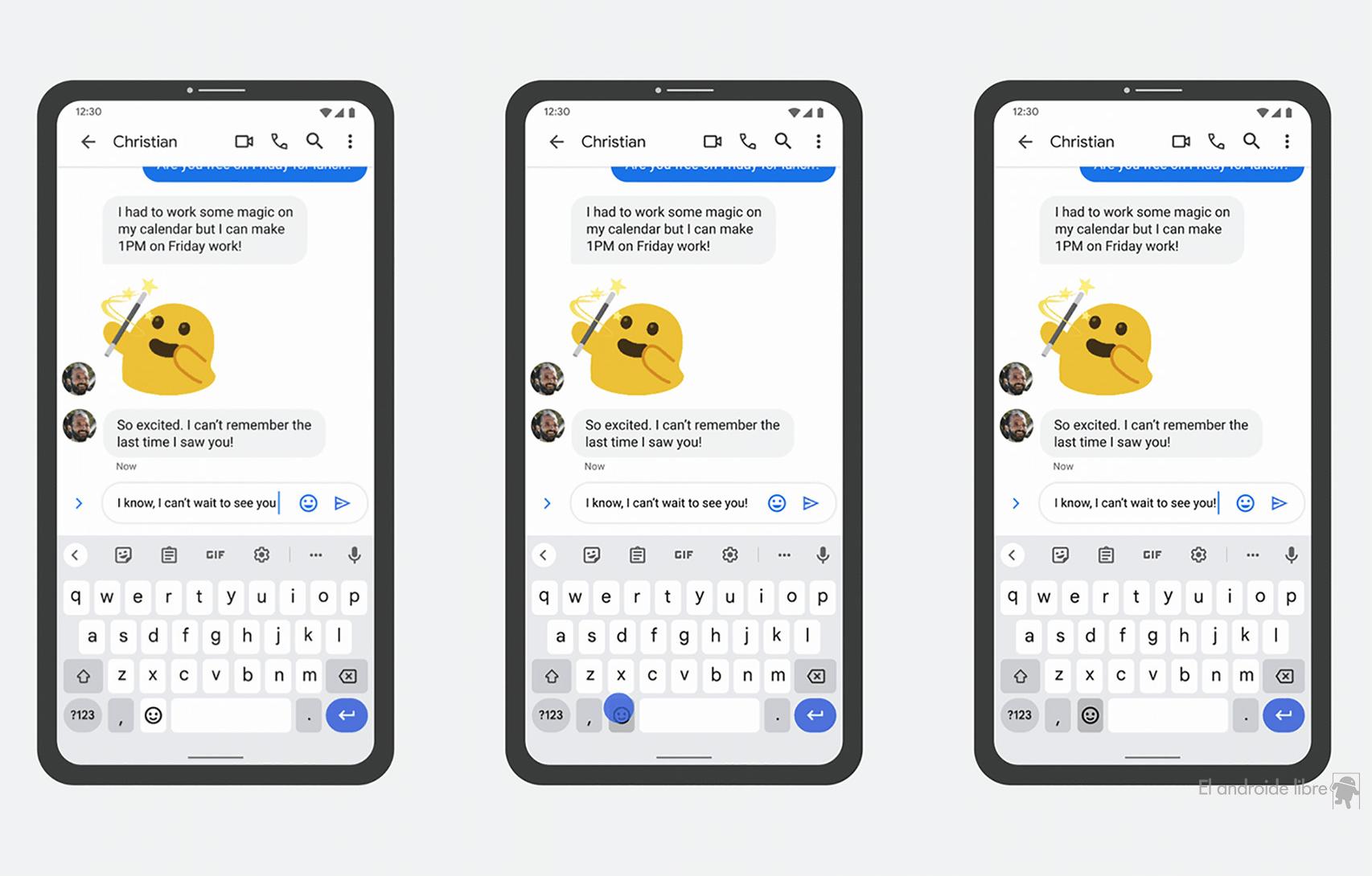 Emojis bajo contexto en Gboard