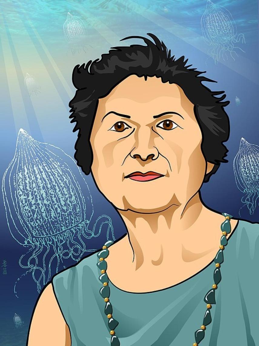 Retrato de Ángeles Alvariño.