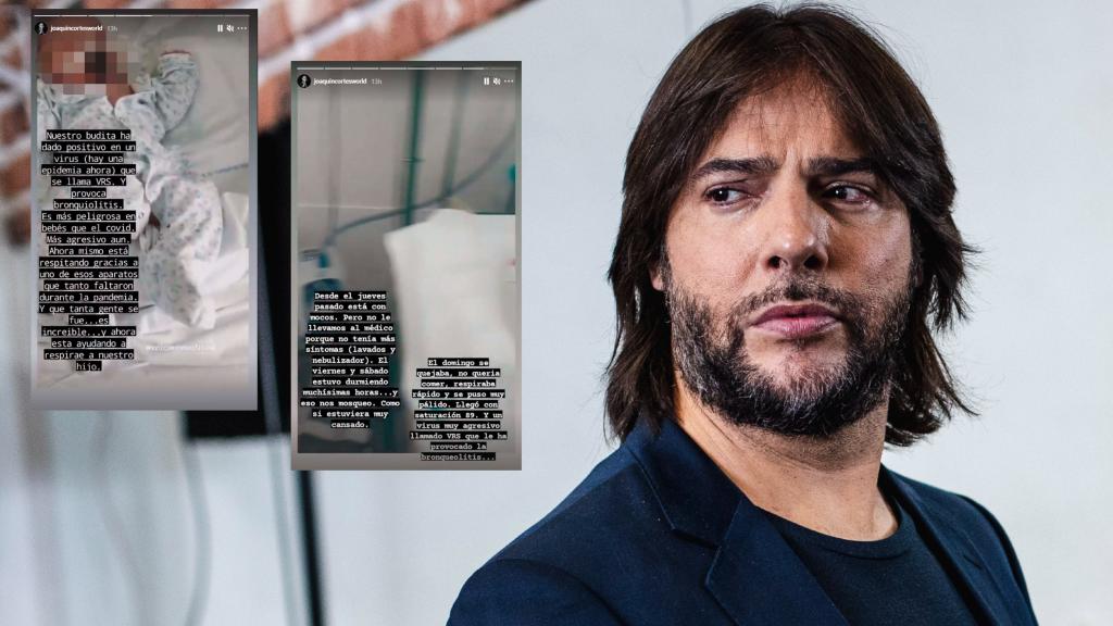 Joaquín Cortés en montaje de JALEOS junto a los dos 'stories' que ha hecho públicos.