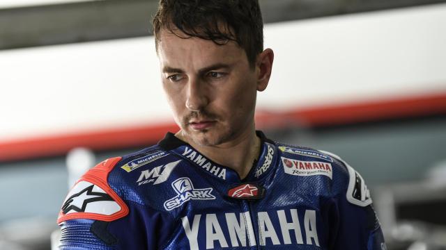 Jorge Lorenzo, durante un test con Yamaha