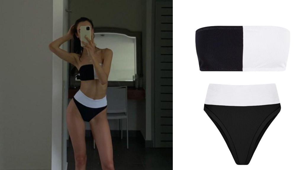 Blanca Padilla tiene el bikini bicolor que más estiliza y define la silueta.