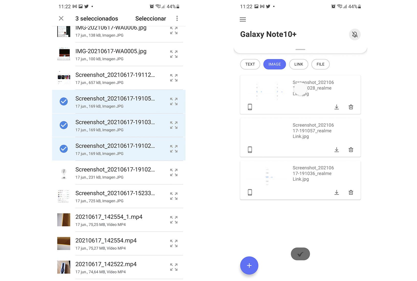 Envío de varios archivos en Clip