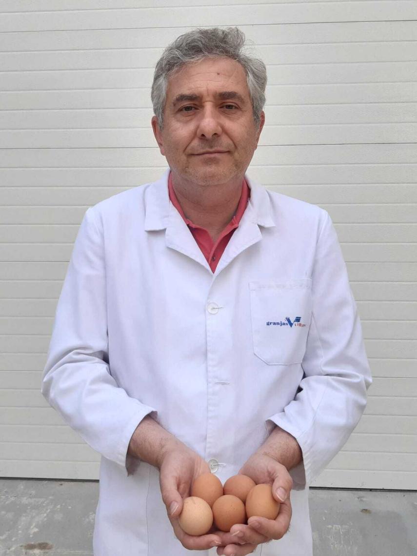 Jaime Villarreal, CEO de Granjas Villarreal, en Meco (Madrid).