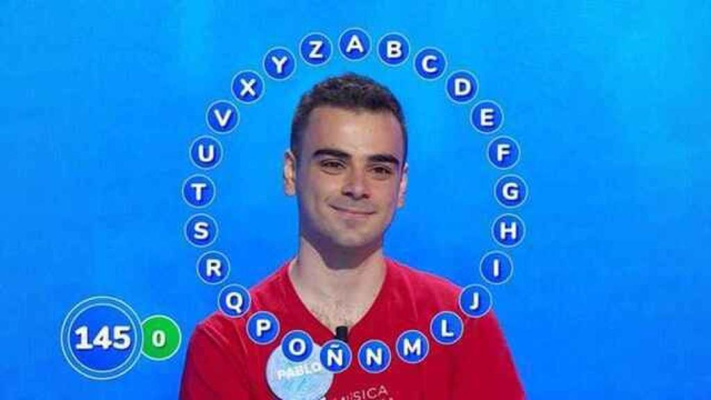 Pablo Díaz, en el primer rosco que hizo en Pasapalabra.