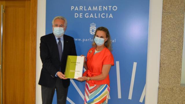 La valedora do Pobo, María Dolores Fernández Galiño, hace entrega de la memoria anual relativa a 2020.