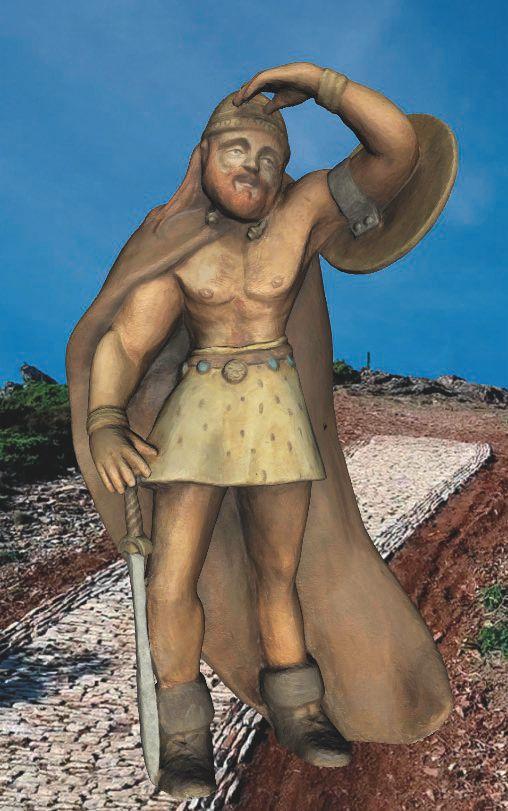 El Rei Breogán del Monte Viso en realidad aumentada (Cedida).