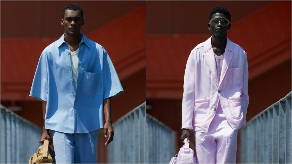 Modelos en el desfile de Zegna.