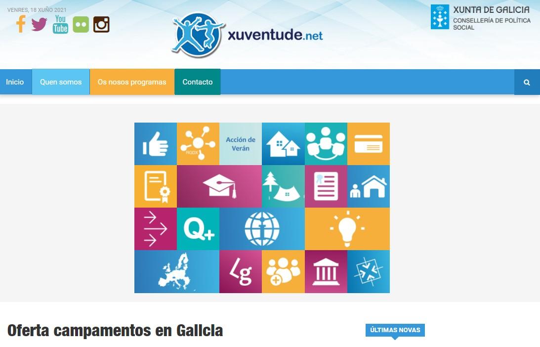 Web de Xuventude y campamentos
