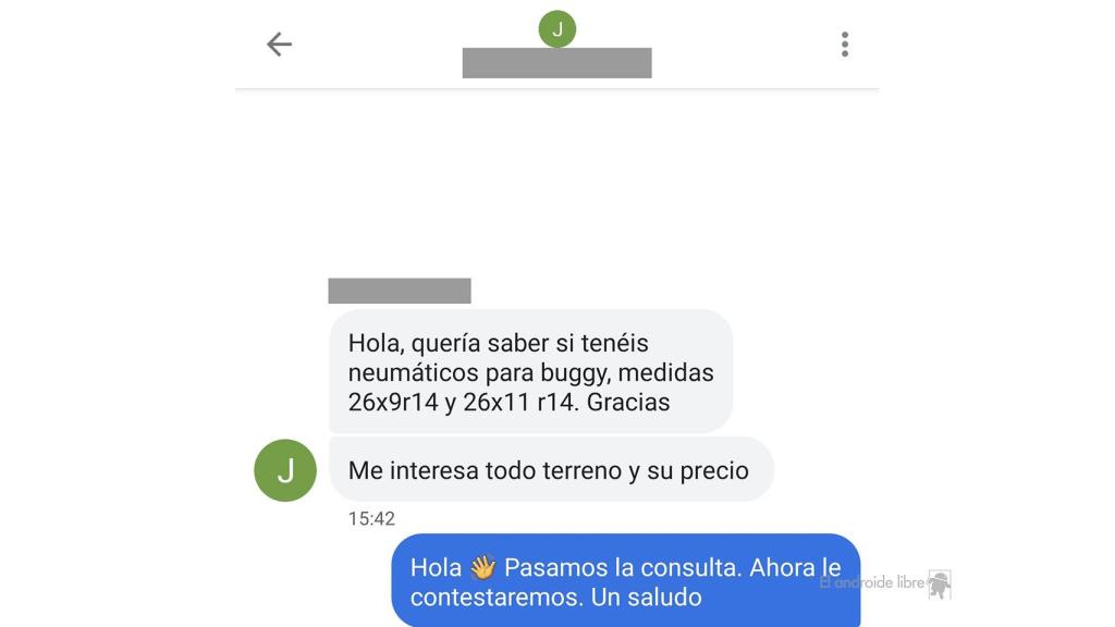 Un mensaje directo a negocio en Google Maps