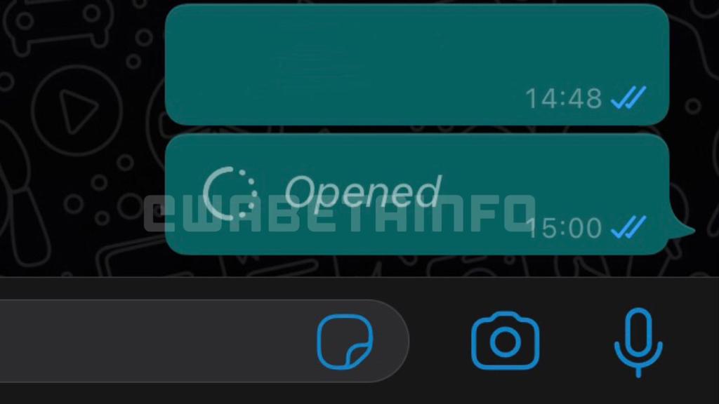 Mensaje que muestra que el mensaje ya ha sido abierto.