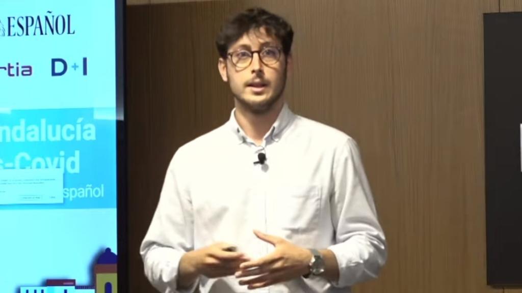 Alfonso Porras, cofundador de Logístiko, durante su intervención en el Deep Day del I Foro Económico 'La Andalucía pos-Covid'.