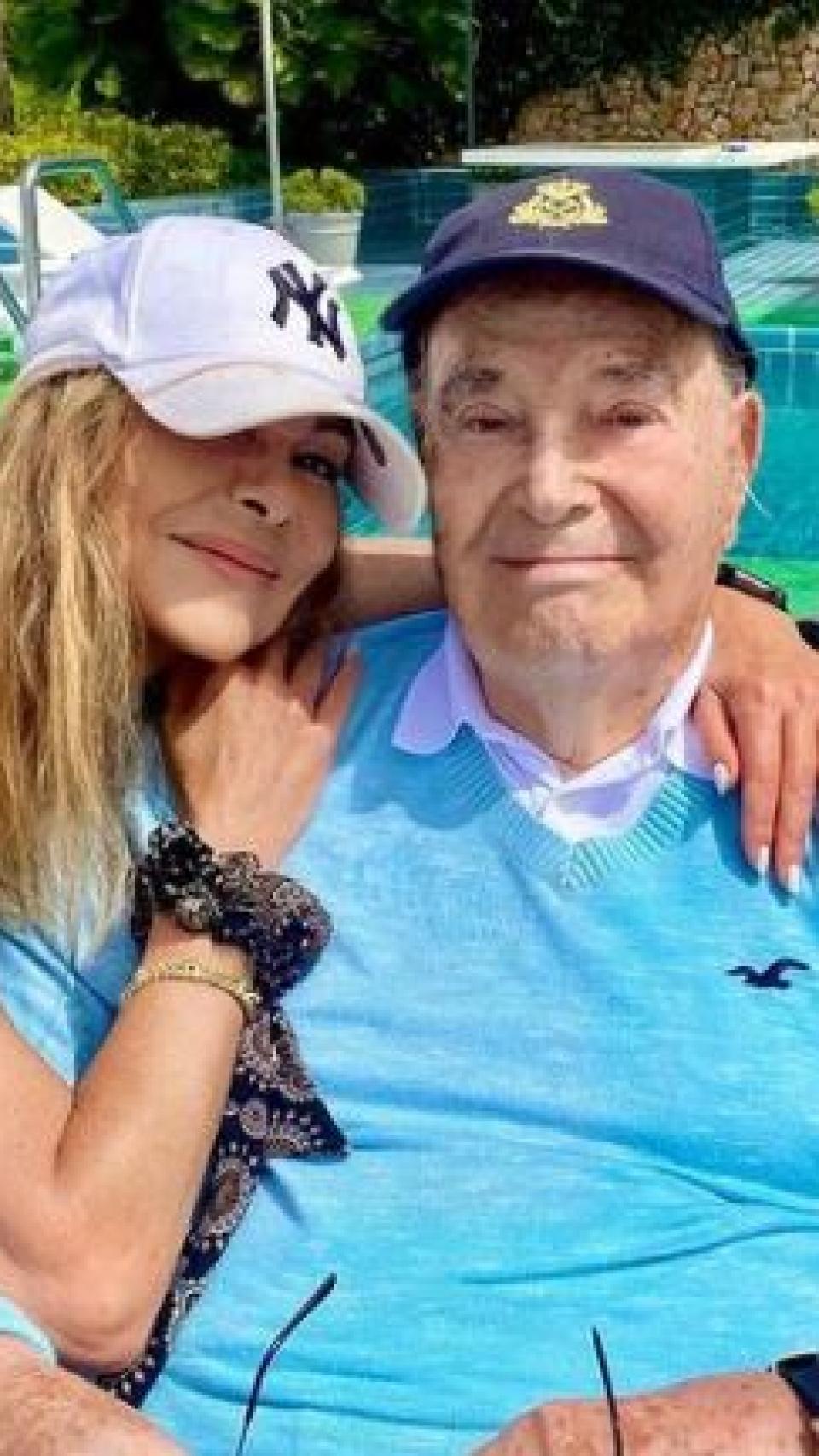 Ana Obregón y su padre en Palma de Mallorca.