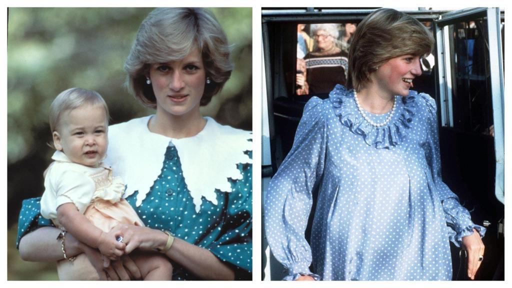 A la derecha, Diana con su hijo Guillermo, a la izquierda, durante la gestación de este.