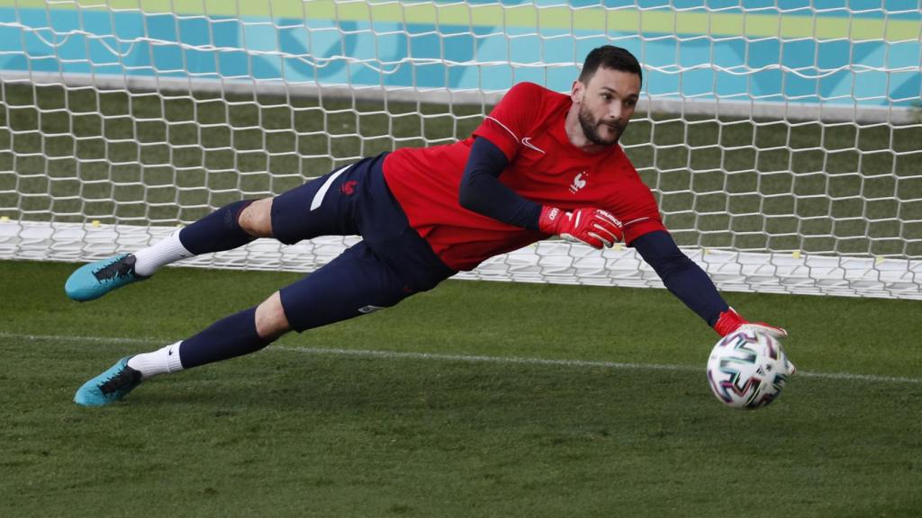 Hugo Lloris, en un entrenamiento de la selección de Francia
