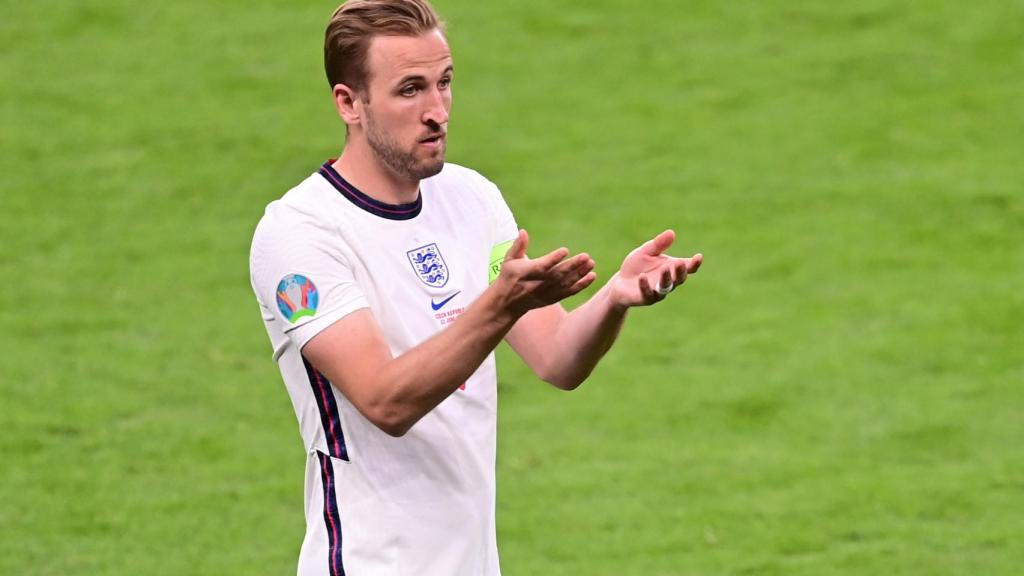 Harry Kane, en un partido de la selección de Inglaterra en la Eurocopa 2020