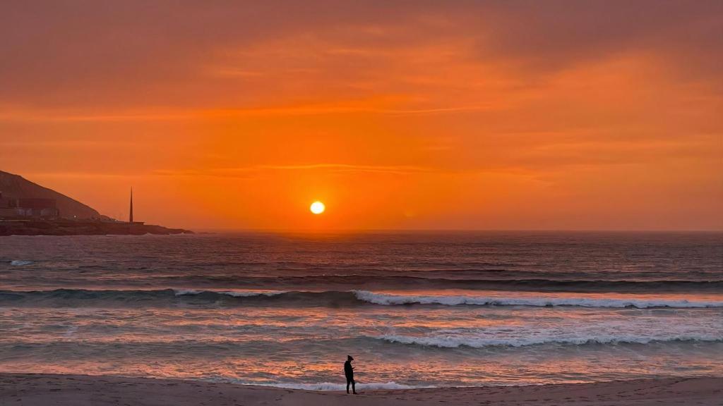 Atardecer ayer en A Coruña