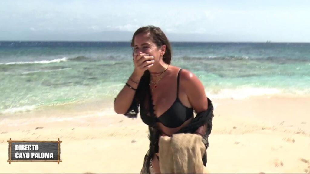 Anabel Pantoja en su visita a Omar en 'Supervivientes'