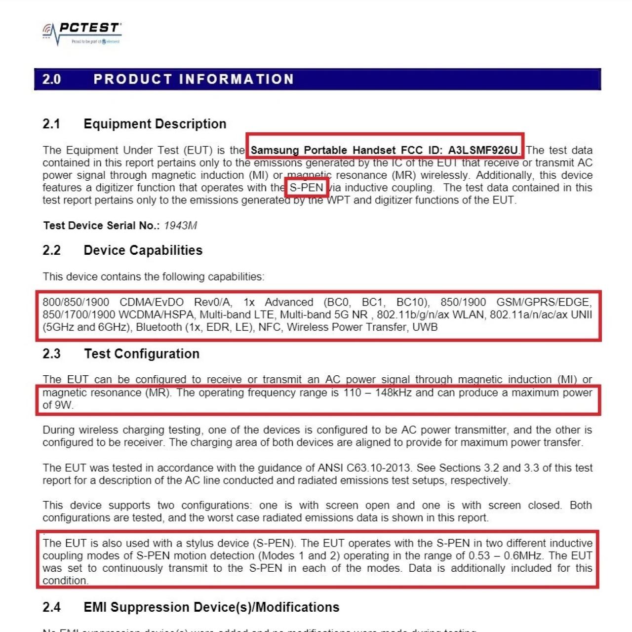 Galaxy Z Fold 3 certificacion FCC