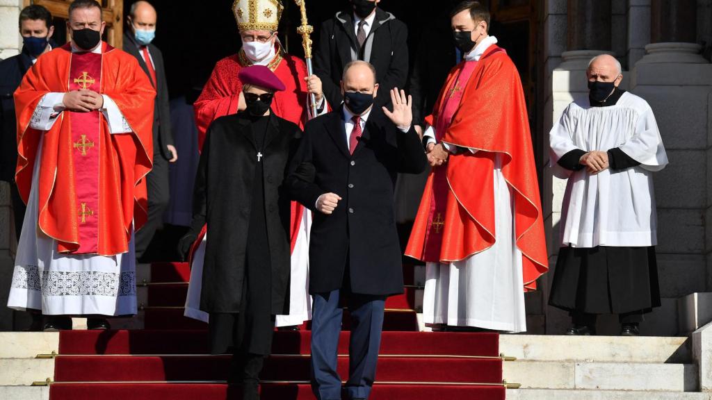 La pareja, durante las celebraciones de Santa Devota.
