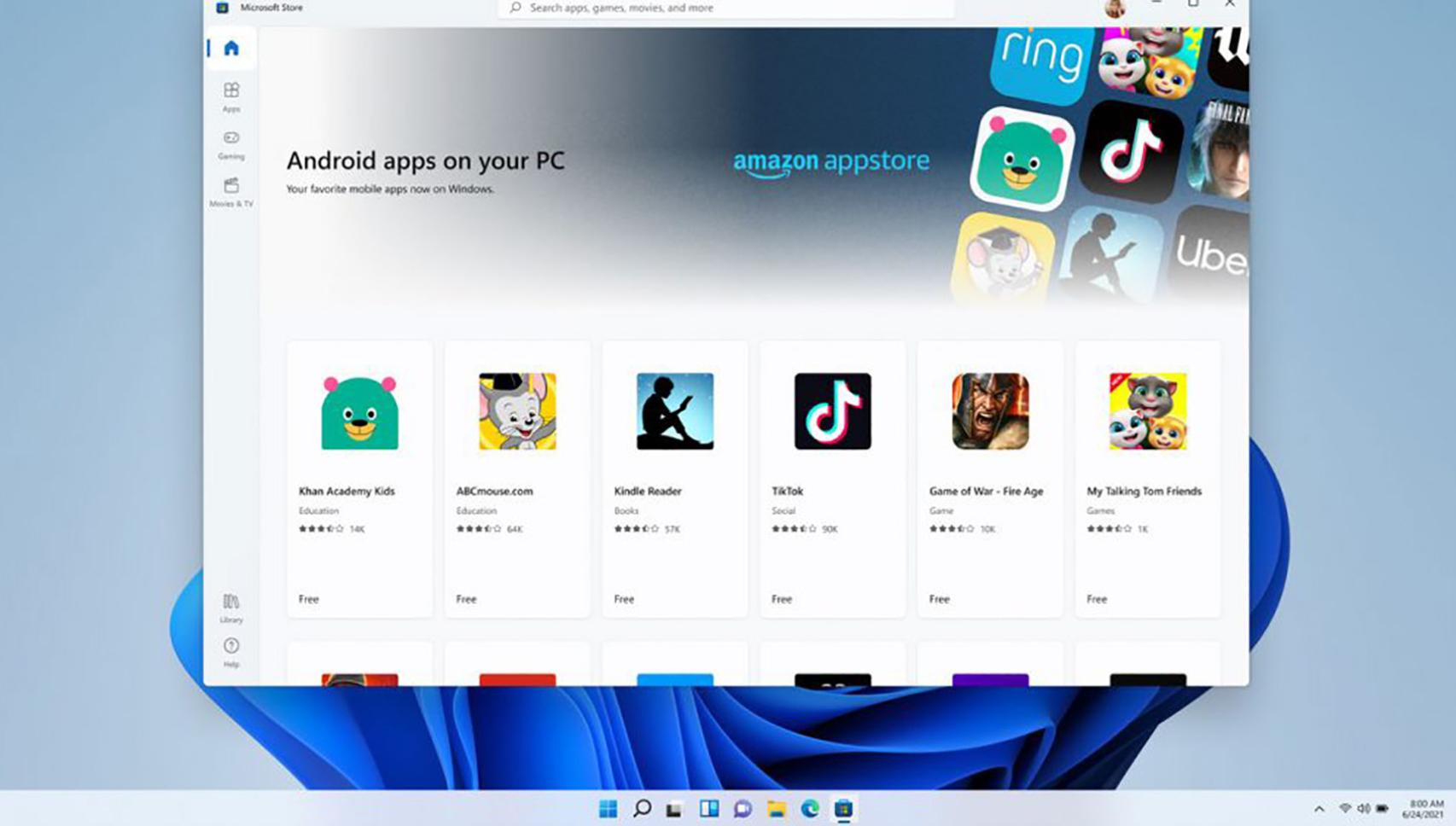 Amazon Appstore en Windows 11