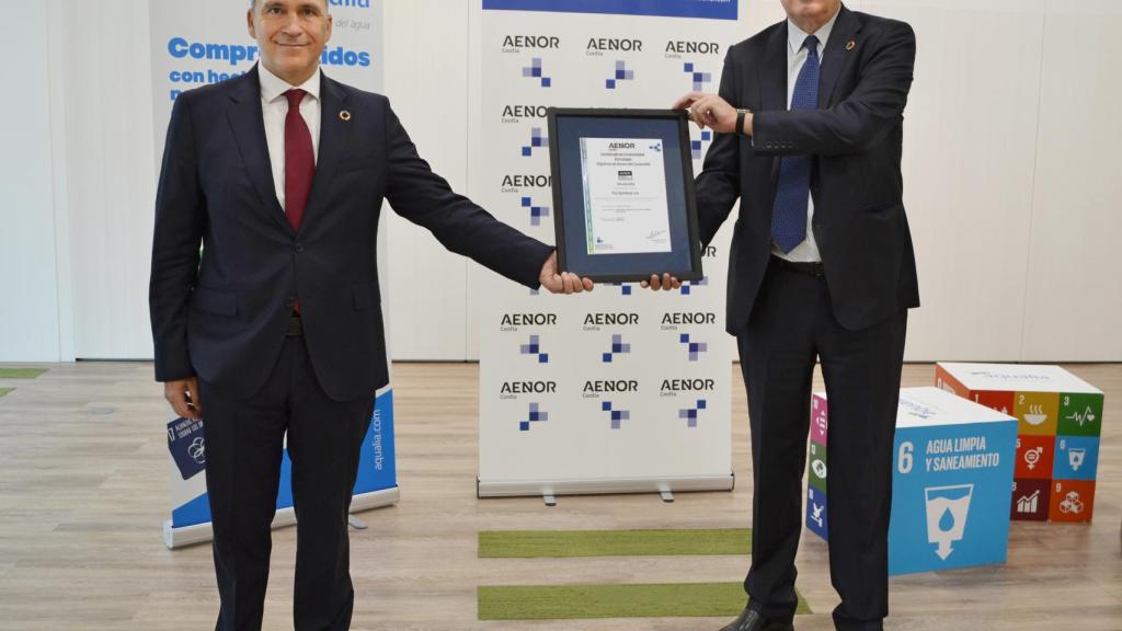 Rafael García Meiro, CEO de Aenor y Félix Parra, CEO de Aqualia