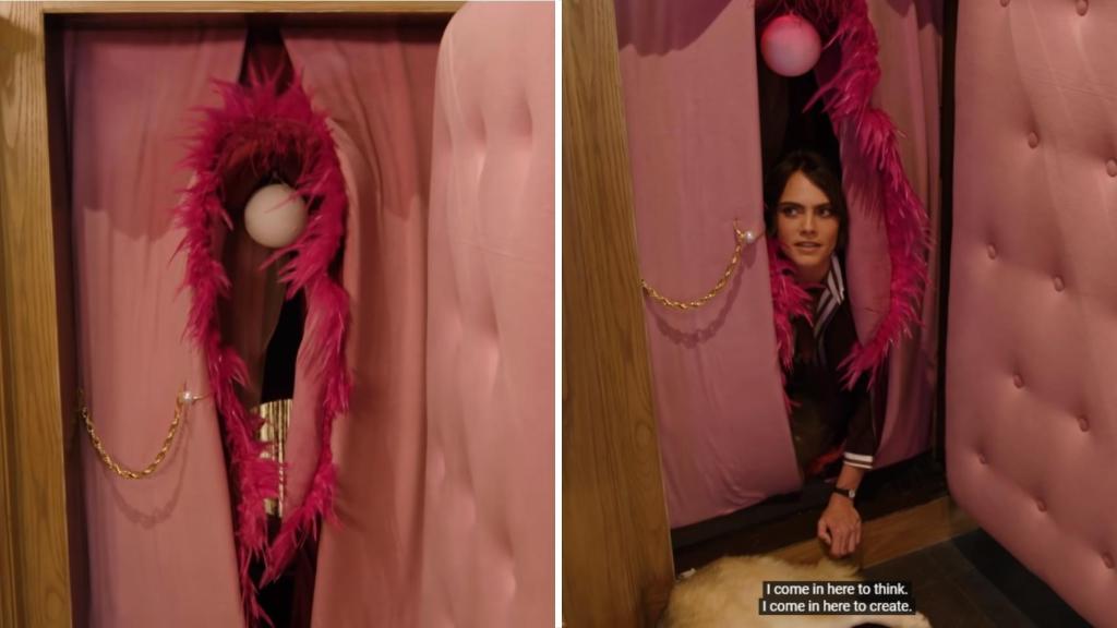 La actriz y modelo Cara Delevingne ha construido un 'túnel de la vagina' en su casa.