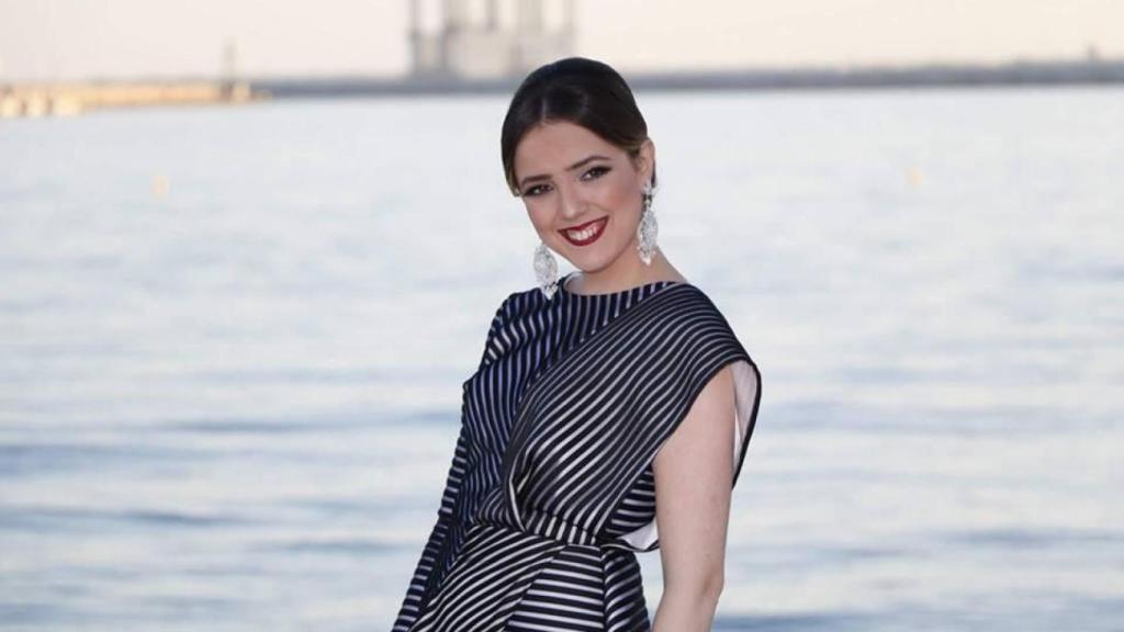 Julia Santos, en la pasarela de la edición en la que fue candidata a Bellea del Foc.