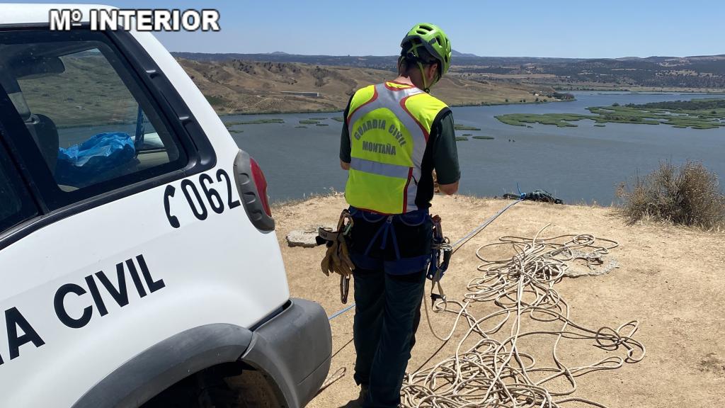 Momento del rescate en las Barrancas de Burujón.