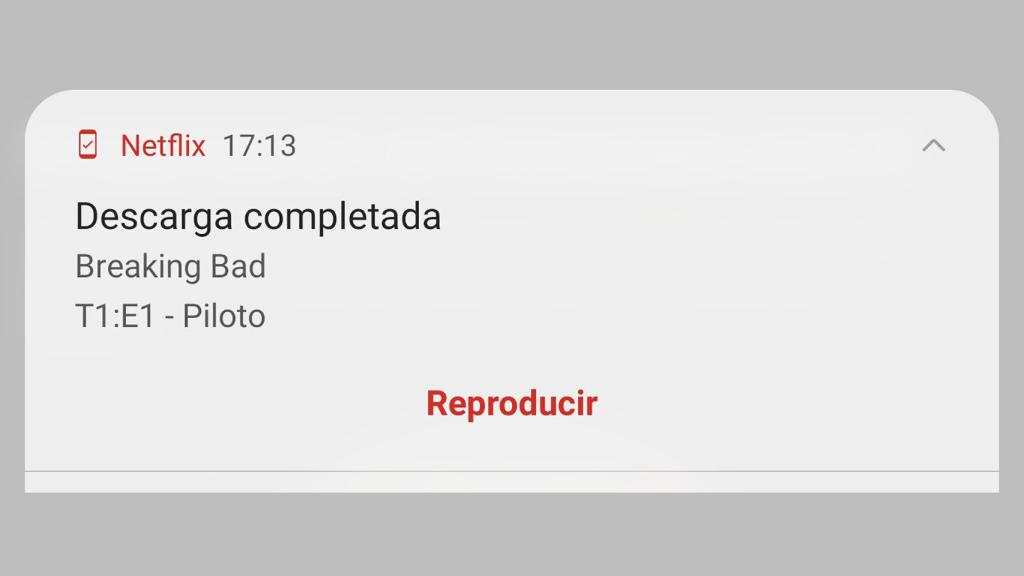 Episodio descargado en Netflix