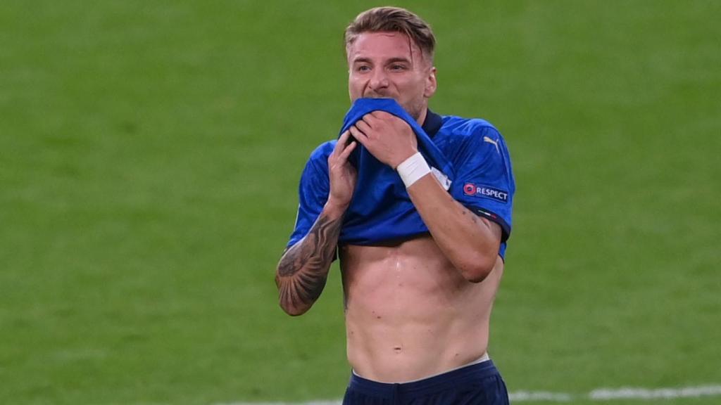 Ciro Immobile, durante un partido de la selección de Italia en la Eurocopa 2020