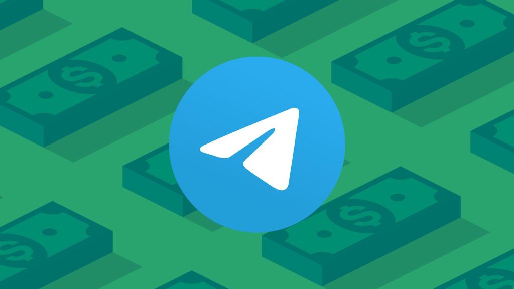 Telegram en un fotomontaje con dinero.