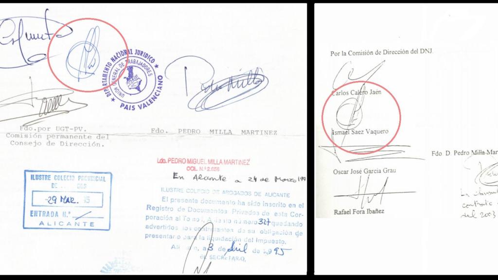 La prueba de Sáez firmó aquel anexo con remuneración sin declarar.