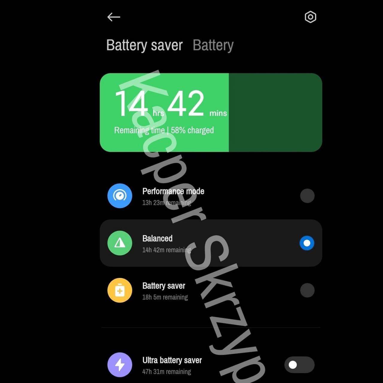 Xiaomi modo alto rendimiento