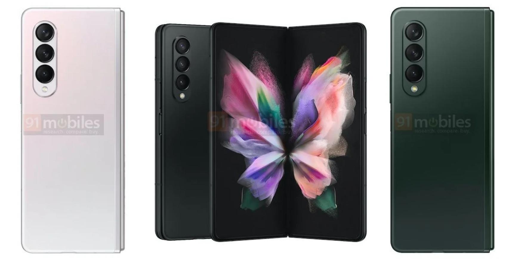 El Galaxy Z Fold 3 se lanzará en estos colores: nuevas fotos