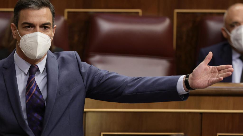 Pedro Sánchez, presidente del Gobierno, en el Congreso de los Diputados.